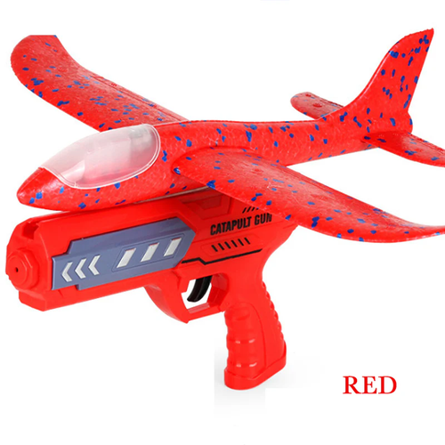 Catapult aircraft gun toy with light