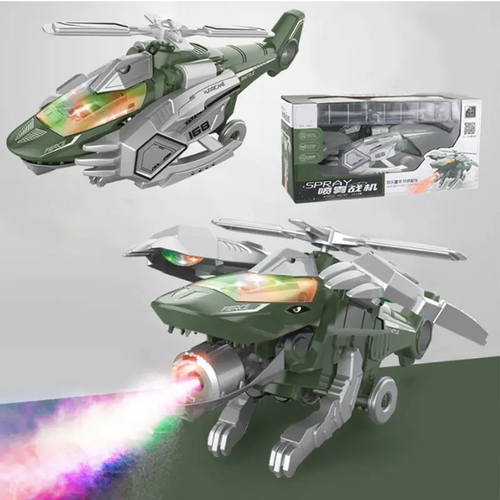 LED Transforming Dinosaur Helicopter Toy
