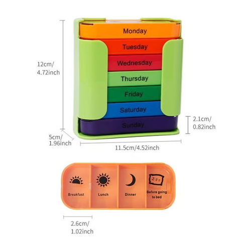 7 Days 28 Compartments Pill Organizer