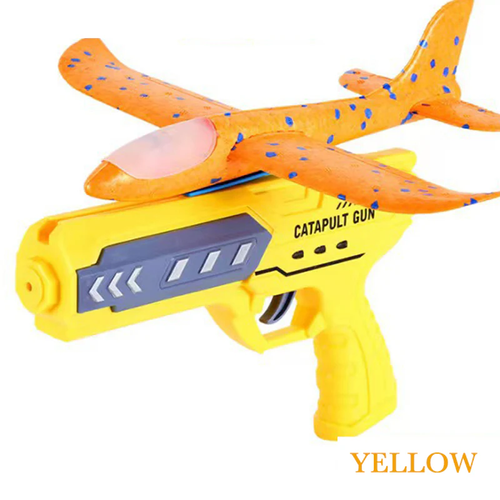 Catapult aircraft gun toy with light