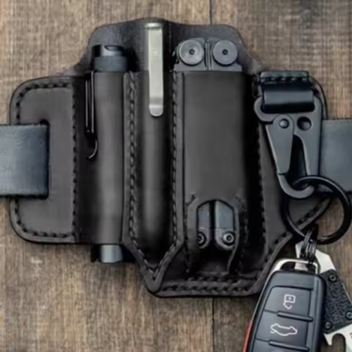 🎁Cowhide Leather Owl Buckle Tacticalr Multifunctional Belt Cove