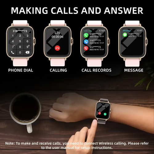 🔥All day Fitness Monitoring Bluetooth fashion smart watch⌚