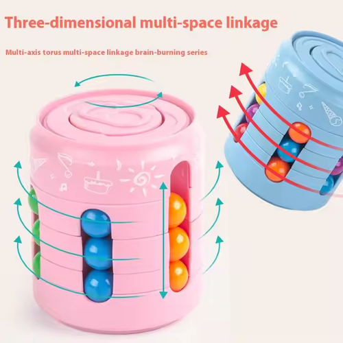 Magic Bean Spin Brain Teaser Finger Puzzle Toy Handheld Spinner Stress Anxiety Relief Ball Game for Adults and Kids