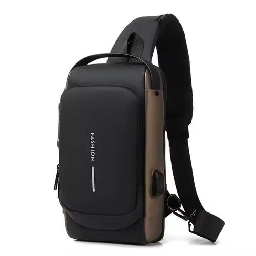 Fashionable multifunctional password lock waterproof anti-theft outdoor leisure crossbody bag