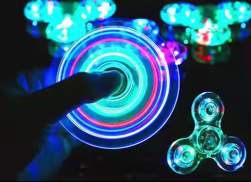 Luminous crystal gyroscope new transparent fingertip gyroscope decompression toy