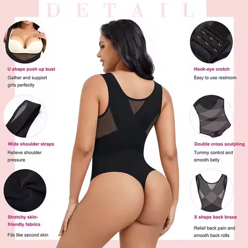 Large size thin waist arm lifting corset tight belly lifting chest shaping triangle one-piece corset