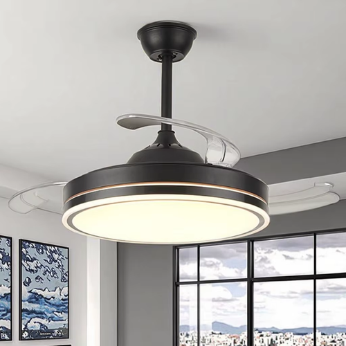 6-Speed ​​Remote Control Modern LED Retractable Ceiling Fan