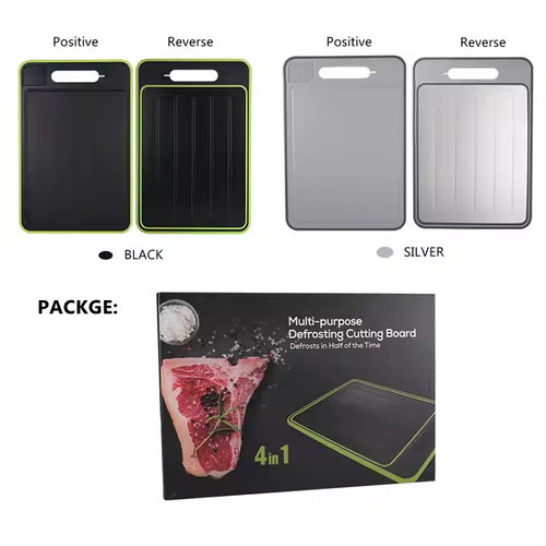 Double-sided fast thawing cutting board aluminum alloy spray paint cutting board knife sharpener multifunctional cutting board household cutting board