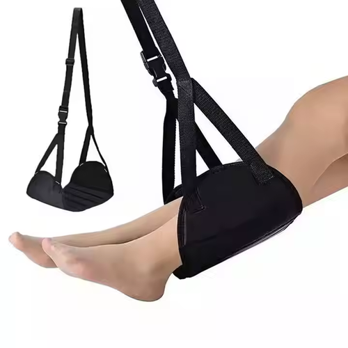 Suitable for airplane, office, desk, car, tablet travel foot portable adjustable folding hanging foot hammock