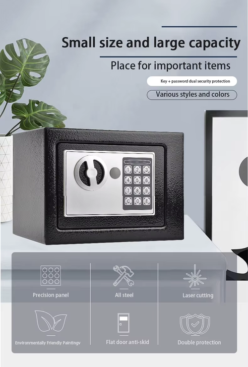 Small safe cabinet password key unlocking smart convenient easy to install solid bolt