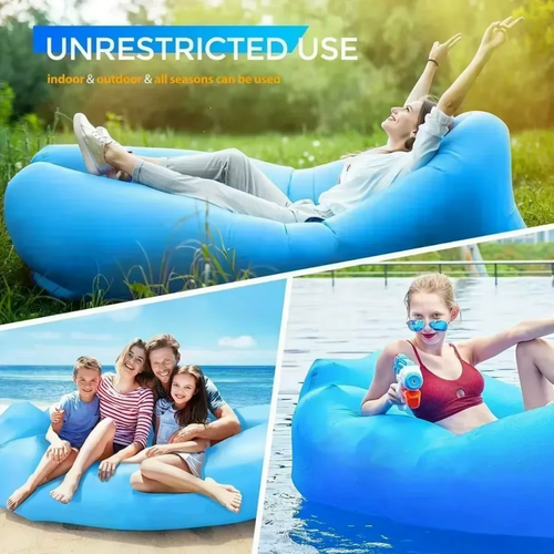 Outdoor portable lazy air sofa bed foldable inflatable sleeping bag