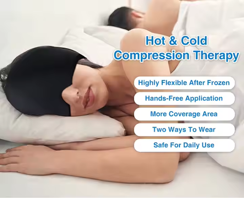 Headache cap with hot and cold therapy