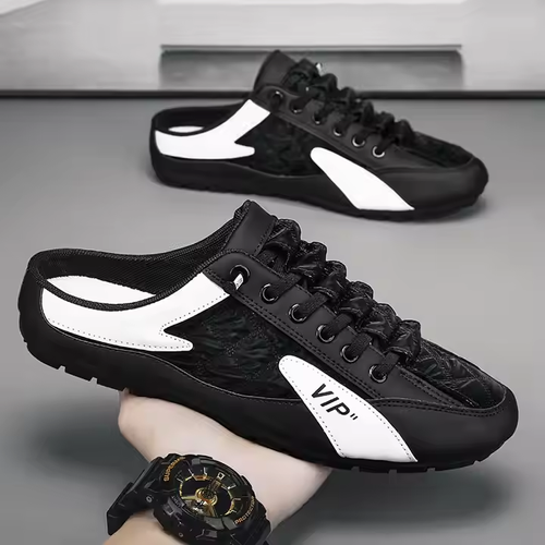 Men's shoes, new breathable slippers, slip-on casual lazy shoes for teenagers, half-slippers for men, EUR: 40