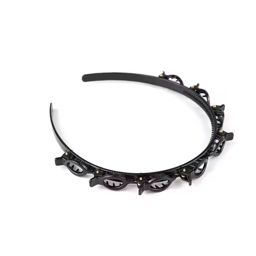 Multi-layer hollow braided headband, double-layer bangs clip hair band headband, internet celebrity headdress, buy one get two.