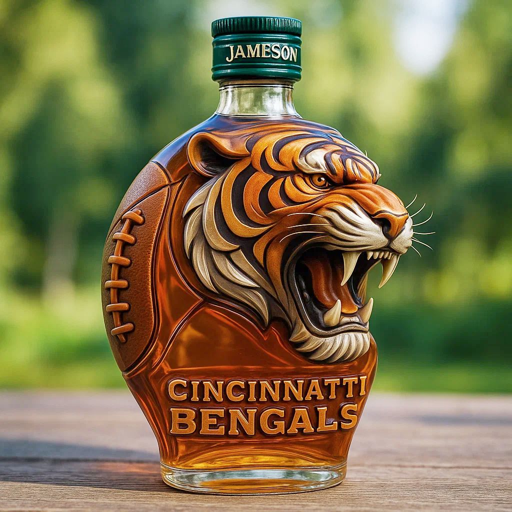 Cincinnati Bengals Whiskey Bottle