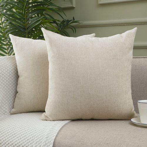 Jepeak 18x18 Inch Chenille Decorative Throw Pillow Covers Pack of 2 Cozy Concise Cushion Covers Spring Farmhouse Square Pillow Cases for Sofa Couch Bed Home Decor 复制