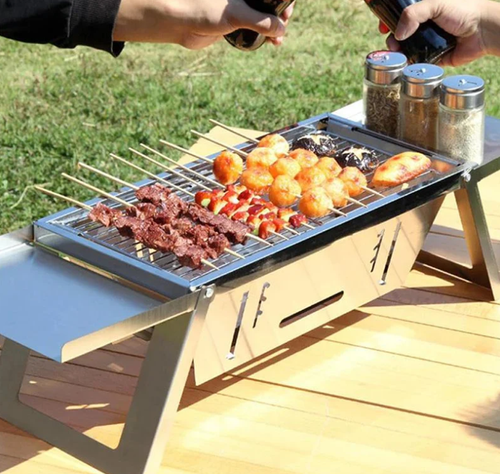 🔥Stainless Steel Folding Outdoor Barbecue