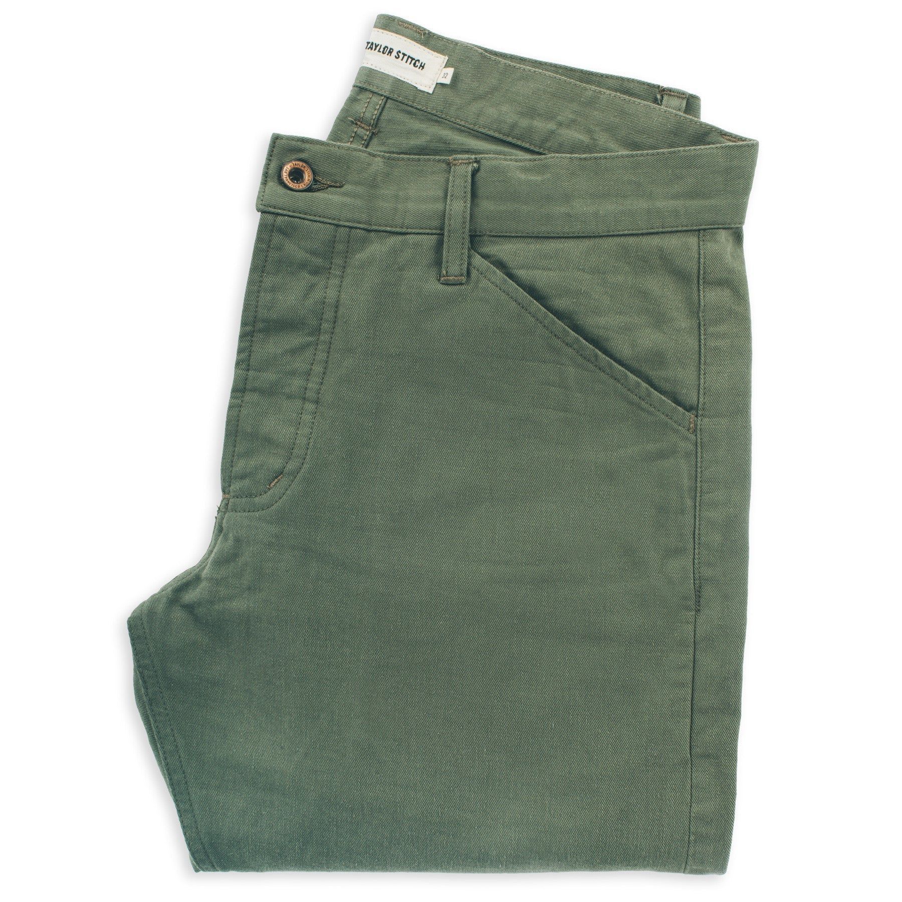 Auece Camp Pant in Olive Drab Selvage