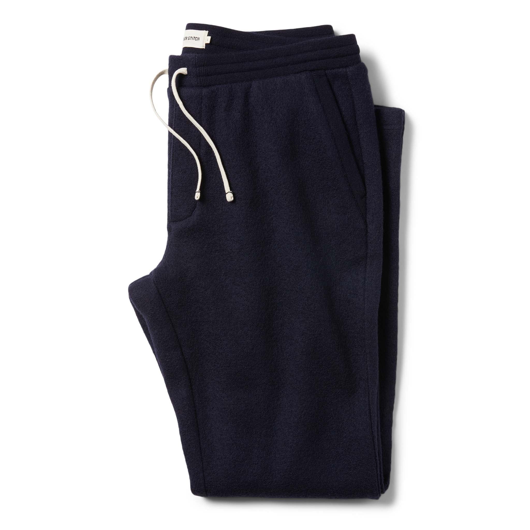 Auece Weekend Pant in Navy Boiled Wool