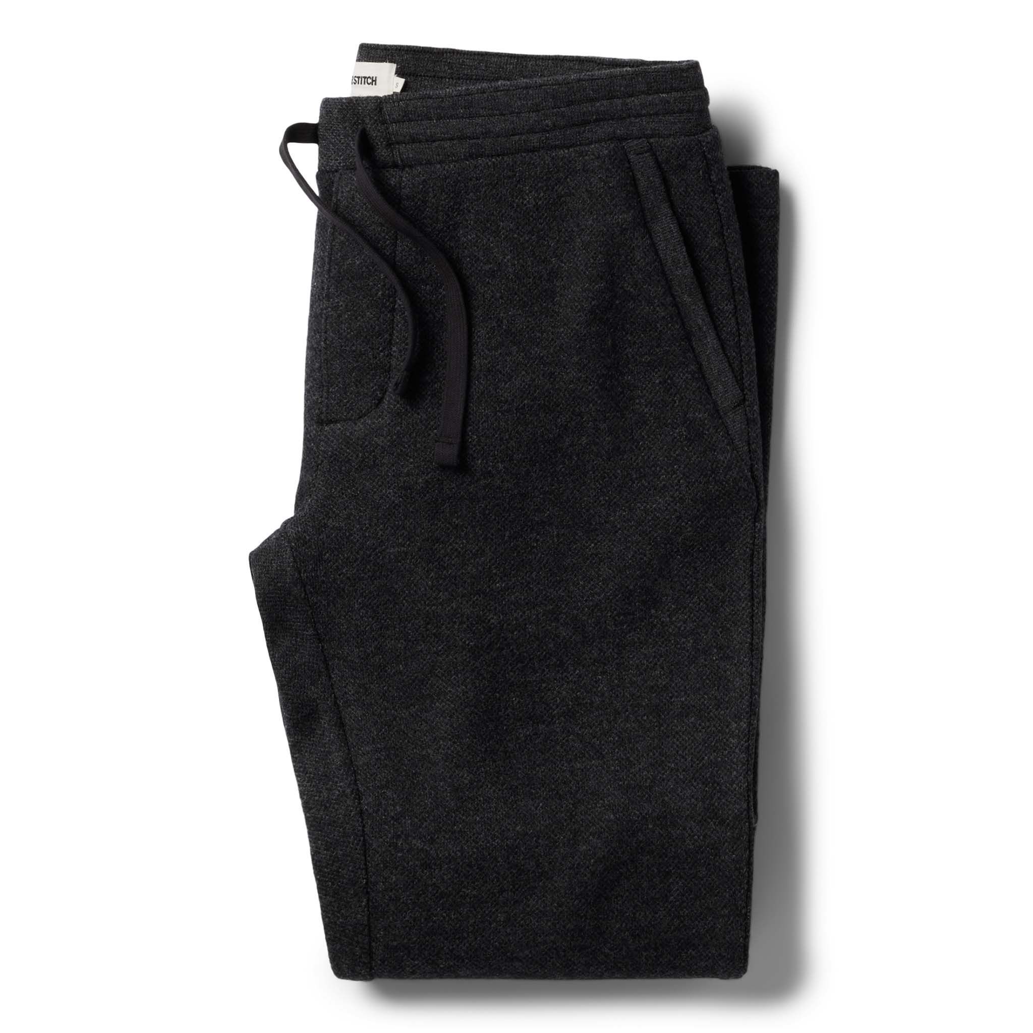 Auece Weekend Pant in Charcoal Herringbone Wool