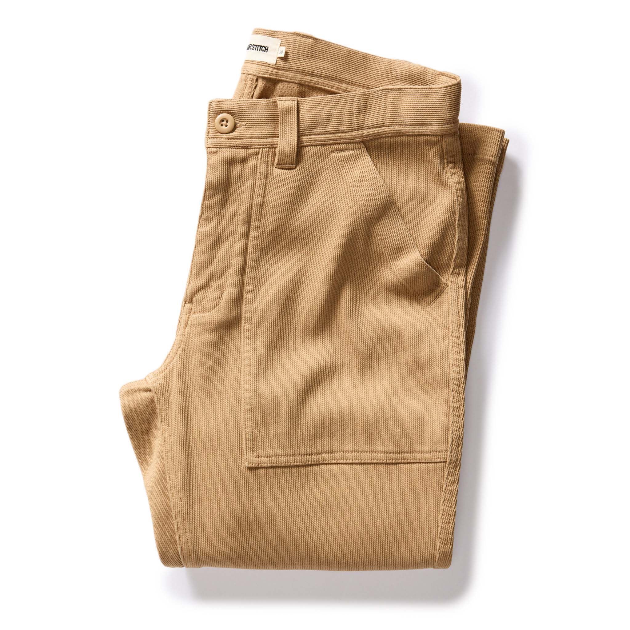 Auece Trail Pant in Light Khaki Bedford Cord