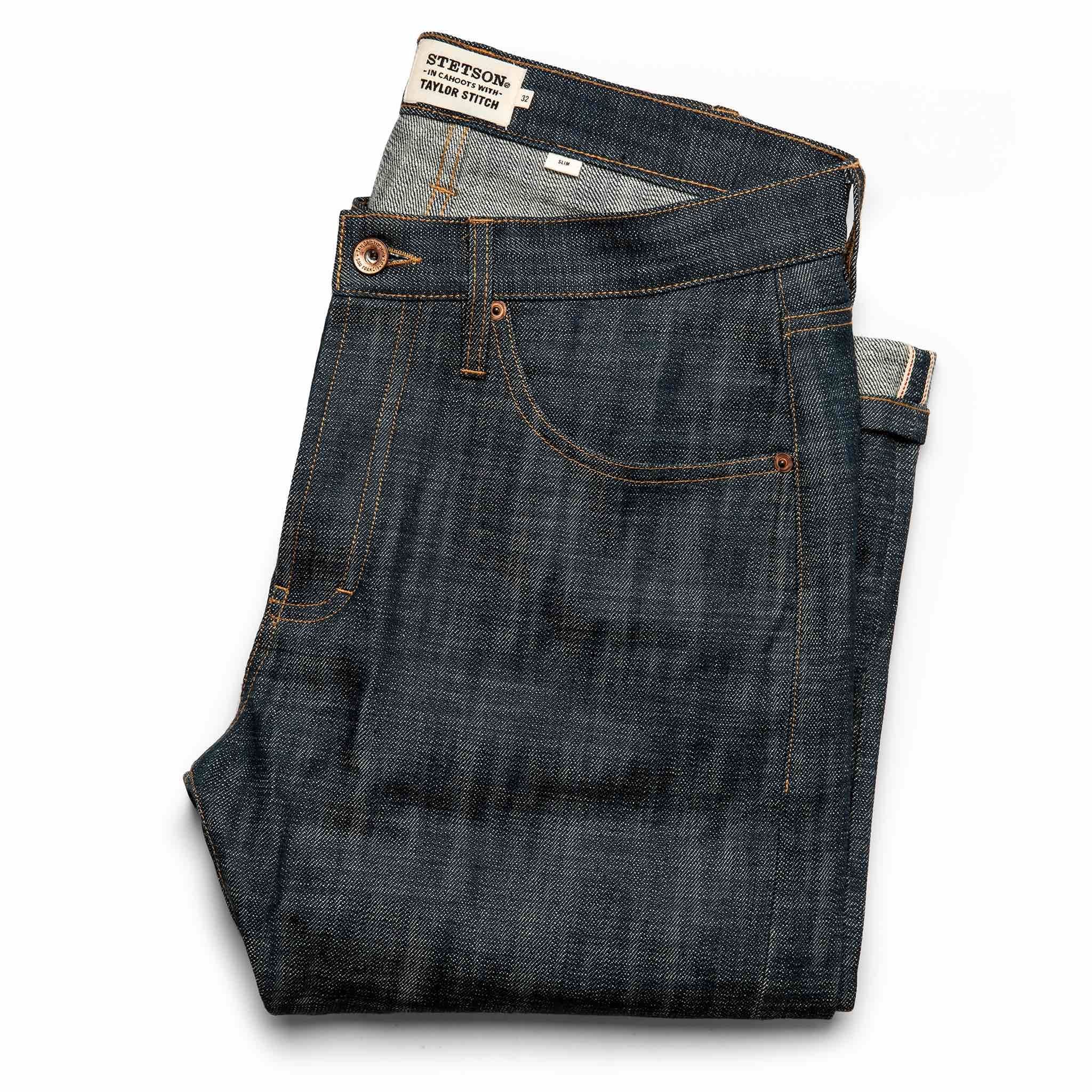 Auece Slim Jean in Green Cast Selvage