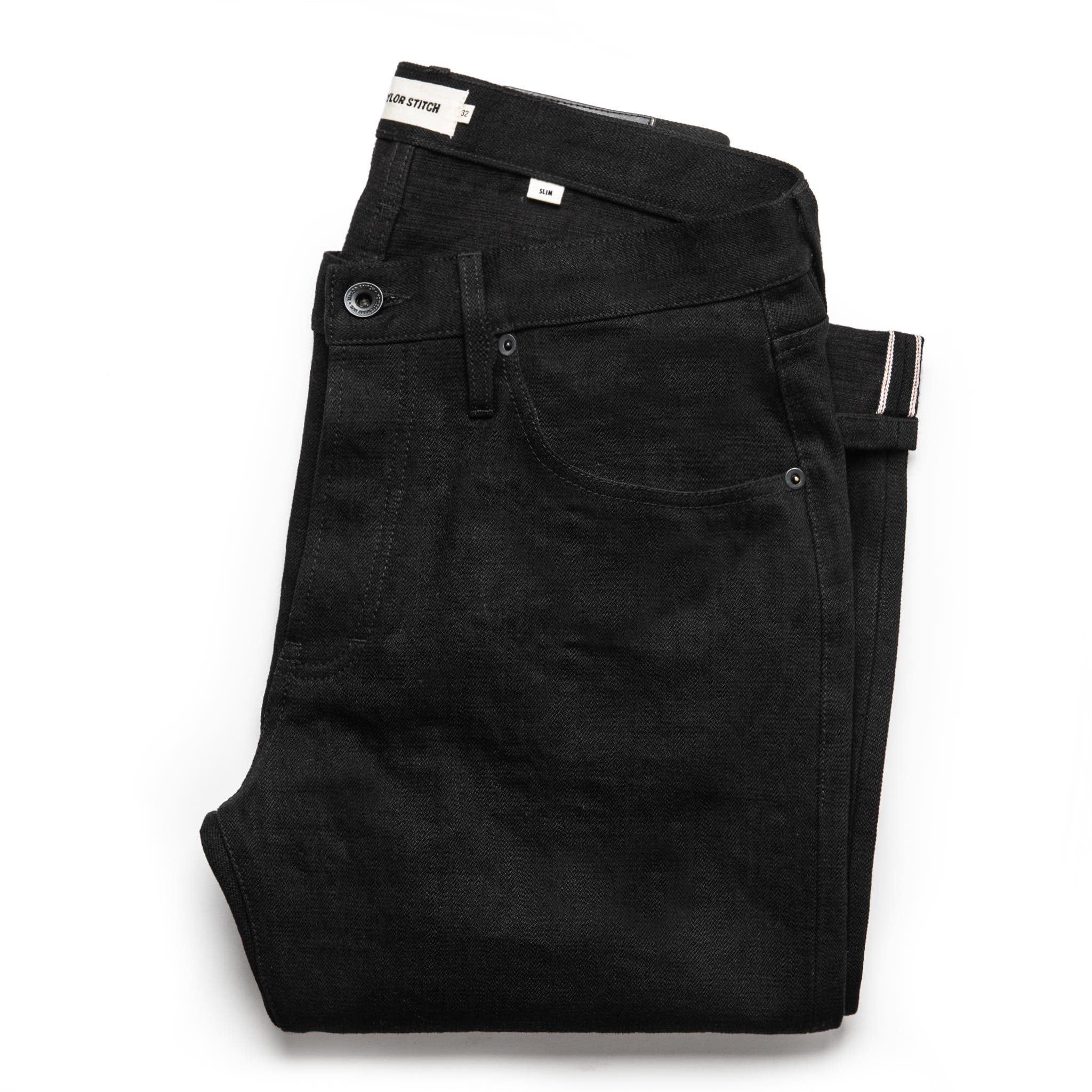 Auece Slim Jean in Black Selvage