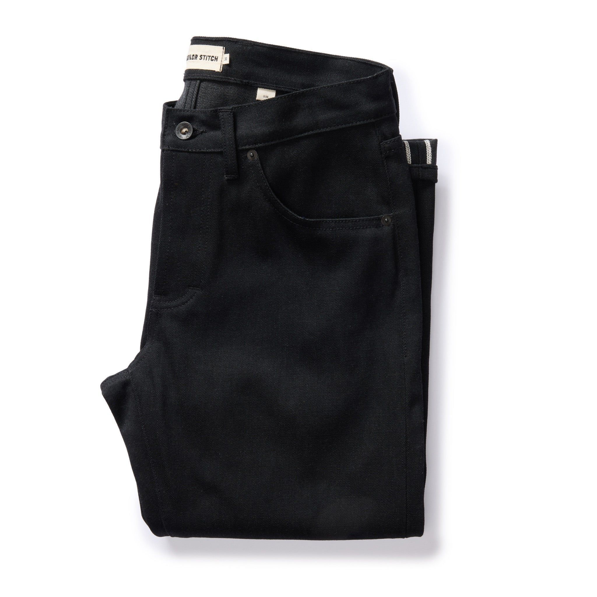 Auece Slim Jean in Black Nihon Menpu Selvage