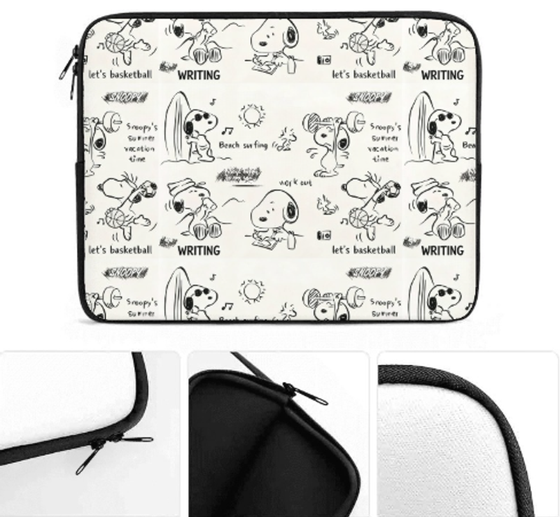 卡通手提電腦包手提單肩兩用適用蘋果 華為 小米 來圖定制 一件也可定制