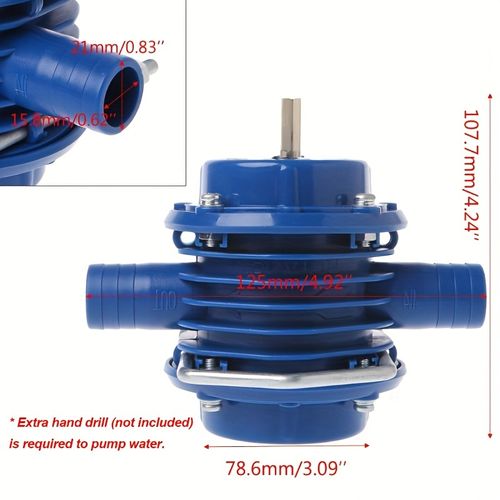 1pc Heavy Duty Metal Self-Priming Hand Electric Drill Water Pump, High Pressure Centrifugal Pump for Home Garden and Boat Use - Extra Drill Not Included