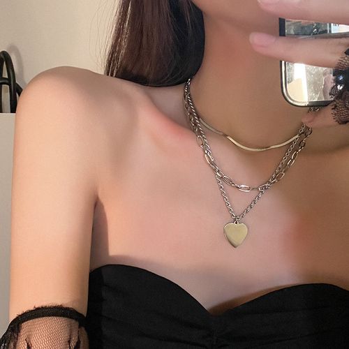 Stainless Steel Multilayer Love Necklace For Women