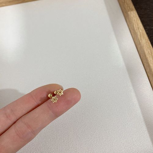 Minimalist Classic Titanium Steel Thin Needle Screw Buckle Free Ear Bone Screw