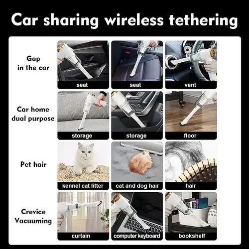 🔥 Wireless Handheld Car Vacuum Cleaner 45 sales
