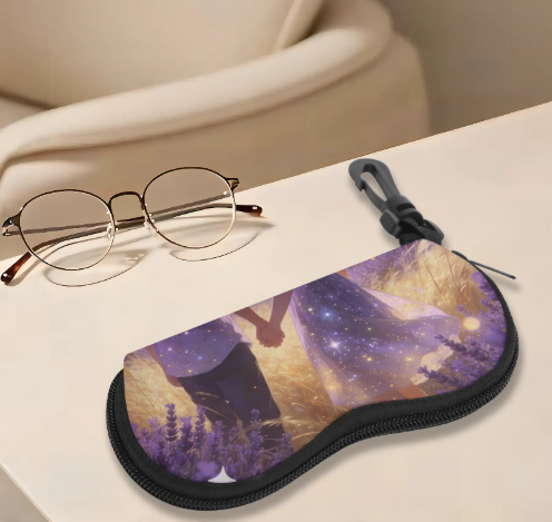 浪漫情侶星空眼鏡盒近視鏡墨鏡盒防摔防壓高顏值高級感少男少女皮質來圖定制 可一件定制