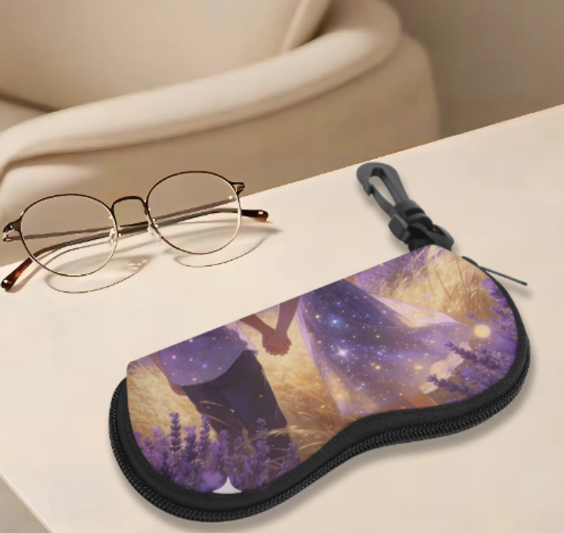 浪漫情侶星空眼鏡盒近視鏡墨鏡盒防摔防壓高顏值高級感少男少女皮質來圖定制 可一件定制
