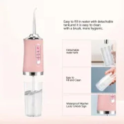 4-in-1 Rechargeable Oral Irrigator: Portable, Wireless Dental Care Flosser with USB Charging for Healthy Gums & Travel