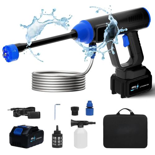New hot sale adjustable nozzle car washer with 6 quick connectors high pressure car wash gun electric brush high pressure washer
