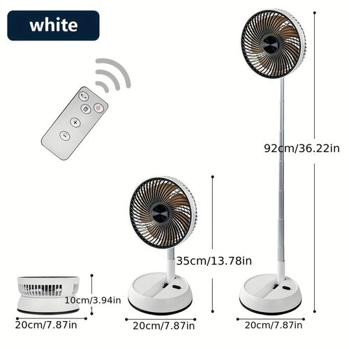 Portable USB Rechargeable Floor Fan with Remote Control Automatic Shaking Head, Metal Alloy, 5W, Indoor Outdoor Use, 6000mAh Battery, Ideal for Home, Office, or Outdoor Activities, Outdoor Portable Fan |Modern Fan Design Durable Metal Fan, Portable Fan