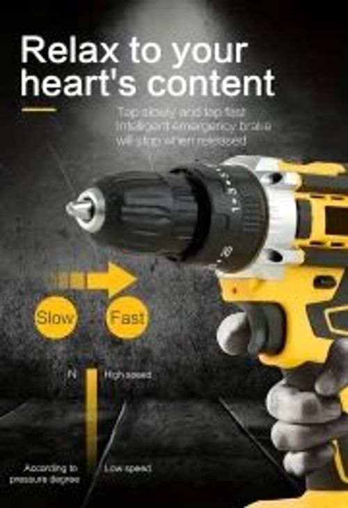 21V, Cordless Drill, Various Speed, Li-Ion Battery Powered, 25+1 Torque Setting, Keyless Chuck, Electric Drill For Metal, Wood, Ceramic Tile Drilling