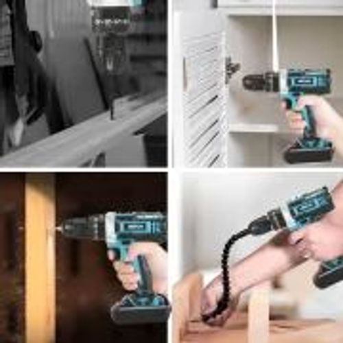 21V, Cordless Drill, Various Speed, Li-Ion Battery Powered, 25+1 Torque Setting, Keyless Chuck, Electric Drill For Metal, Wood, Ceramic Tile Drilling
