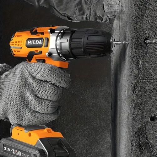 21V, Cordless Drill, Various Speed, Li-Ion Battery Powered, 25+1 Torque Setting, Keyless Chuck, Electric Drill For Metal, Wood, Ceramic Tile Drilling
