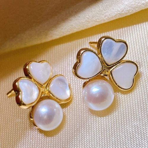 Mother-of-pearl Stud Earrings Ring Necklace