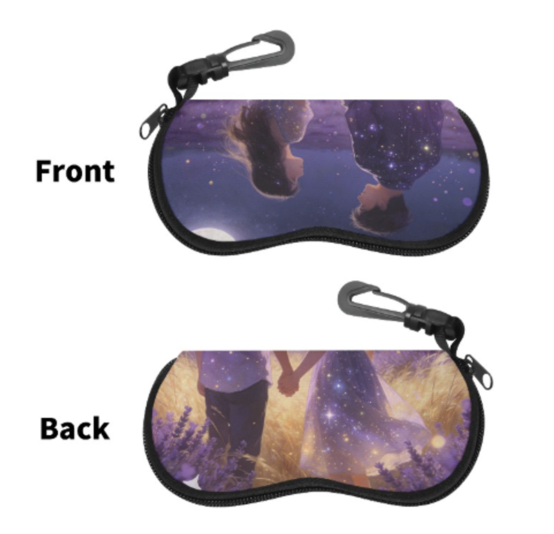 浪漫情侶星空眼鏡盒近視鏡墨鏡盒防摔防壓高顏值高級感少男少女皮質來圖定制 可一件定制