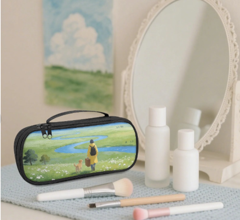 化妝包輕盈質感手提 分隔設計高顏值 日常通勤短途旅行洗漱收納包 來圖定制 一件可定制