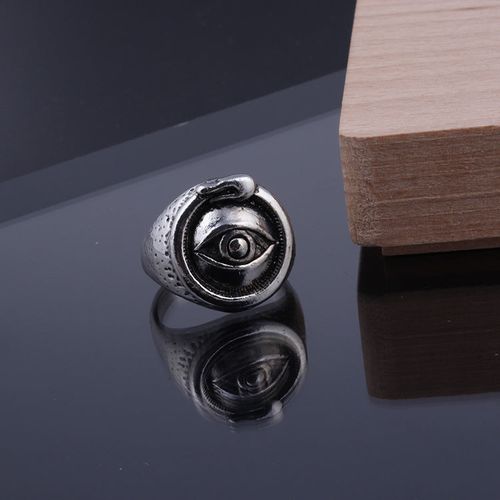 European And American Retro Punk Titanium Steel Navy Anchor Ring