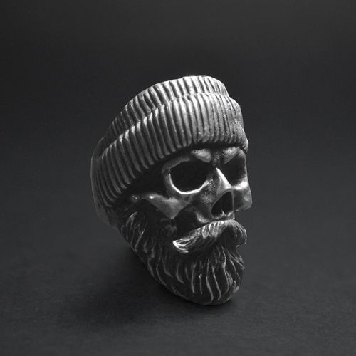 European and American Popular Figure Skull Titanium Steel Men's Ring