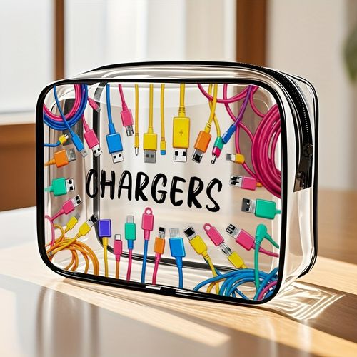 透明單面印刷盥洗包 便攜戶外旅行化妝品收納袋 加厚PVC收納袋