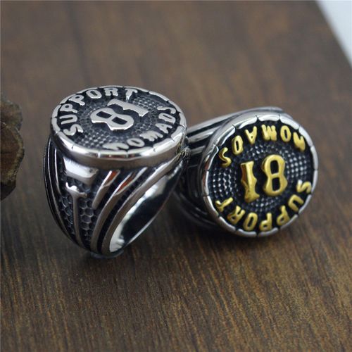 Jewelry European And American Personality SUPPORT NOMAOS Titanium Steel Ring