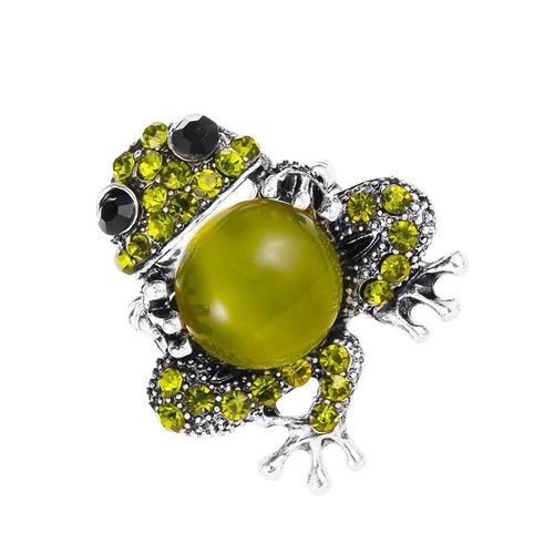 Opal Cute Frog Earrings Elastic Ring