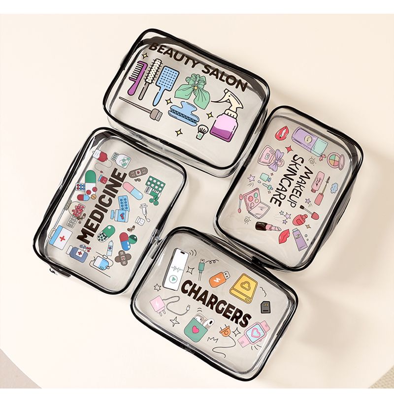 旅遊必備用品 醫療包 防水pvc 透明化妝包 旅行收納 洗漱包 來圖定制 購買一件也可定制